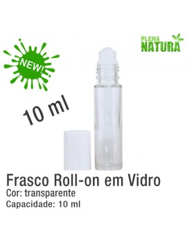 Frasco Roll-on em Vidro Transparente - 10ml