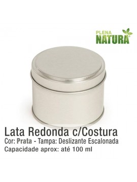 Lata Redonda, com Costura - Prata - 100ml