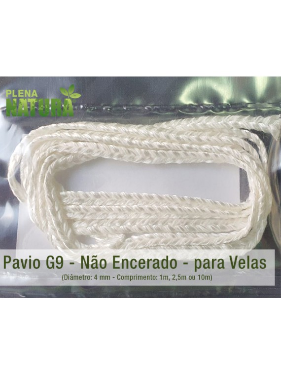 Pavio G9 - Não Encerado para Velas (diam = 4mm)