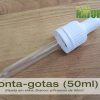 Pipeta conta-gotas, em Vidro - Branca - p/frasco de 50ml (DIN18)
