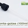 Pipeta conta-gotas, em Vidro - Preta - p/frasco de 100ml (DIN18)