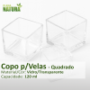 Copo p/Velas - Quadrado - Vidro/T - 120ml