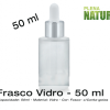 Frasco de Vidro Fosco, c/Tampa Conta-gotas em Aluminio - 50ml